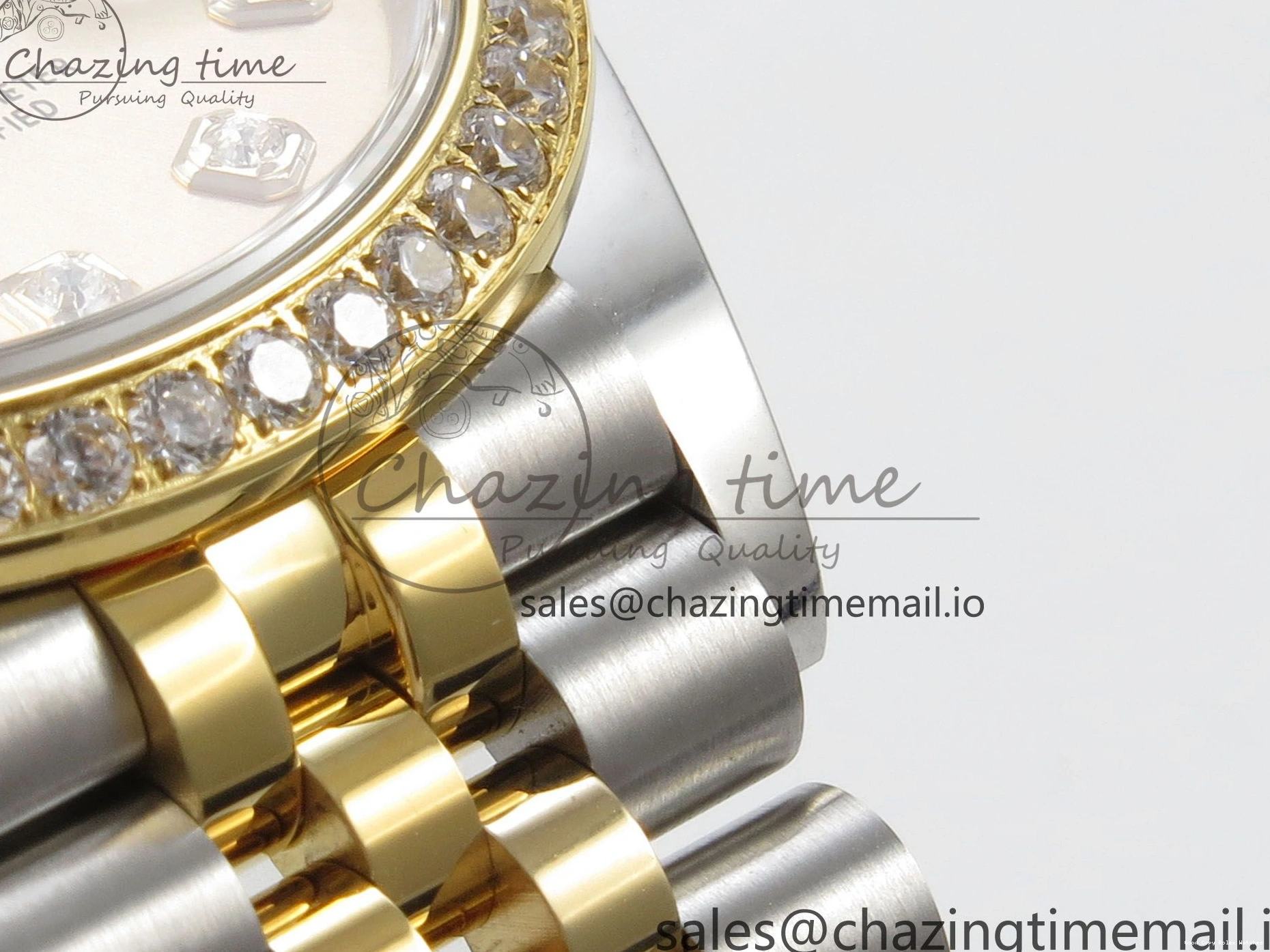 Good Copy Rolex Watches YG Diamonds Steel Bracelet 31 Jubilee THBF YG DateJust 1:1 Dial Edition Bezel SS 278383RBR 904L HZ Vibrant on Best 46 Diamonds Cal. 1220